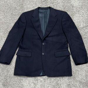 Majer 100% Cashmere Men’s Large Blazer Blue 2 Button Job Career Business